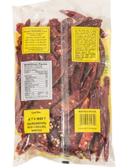 CHILLI WHOLE (3.5 OZ) - Rice And Spice