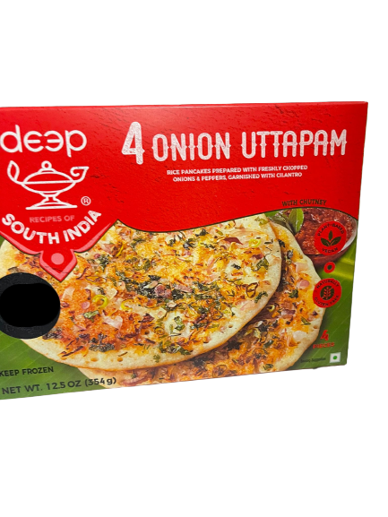 Deep Onion Uttapam 4pcs (12.5 oz)