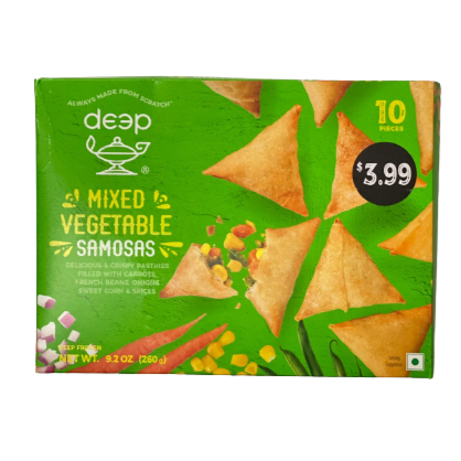 Deep Mixed Vegetable Samosa 10 pcs (9.2 oz)