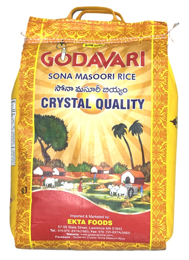 Godavari Sona Masoori Rice (20 LB) - Rice And Spice