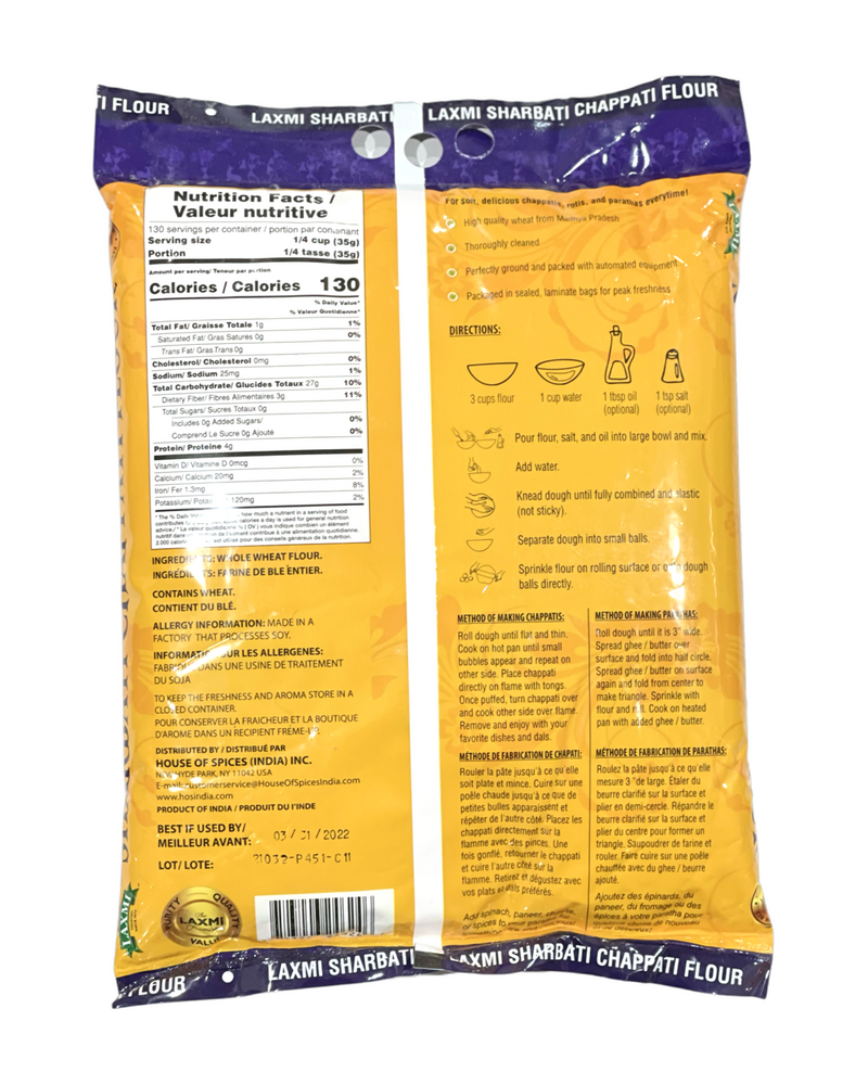 Laxmi Sharbati Chapati Flour (10 LB)