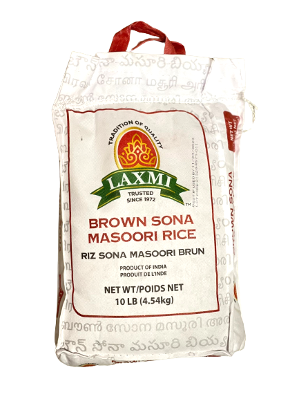 Laxmi Brown Sona Masoori Rice (10 lb)