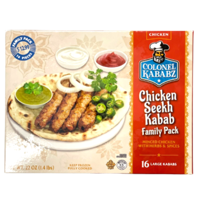 Colonel Kababz Chicken Seekh Kabab (22 oz)