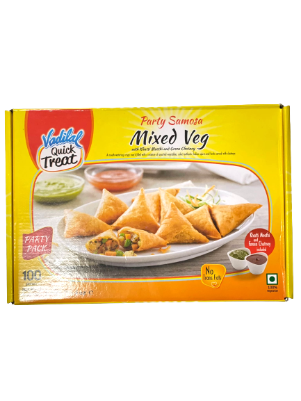 Vadilal Mixed Veg Party Samosa 100 pcs (56.4 oz)