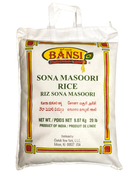 Bansi Sona Masoori Rice (20 lb)