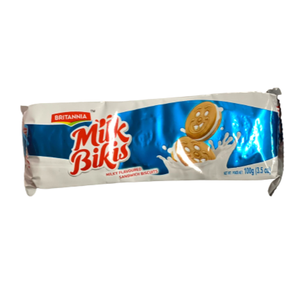 Britannia Milk Bikis Sandwich Biscuits (3.5 oz)