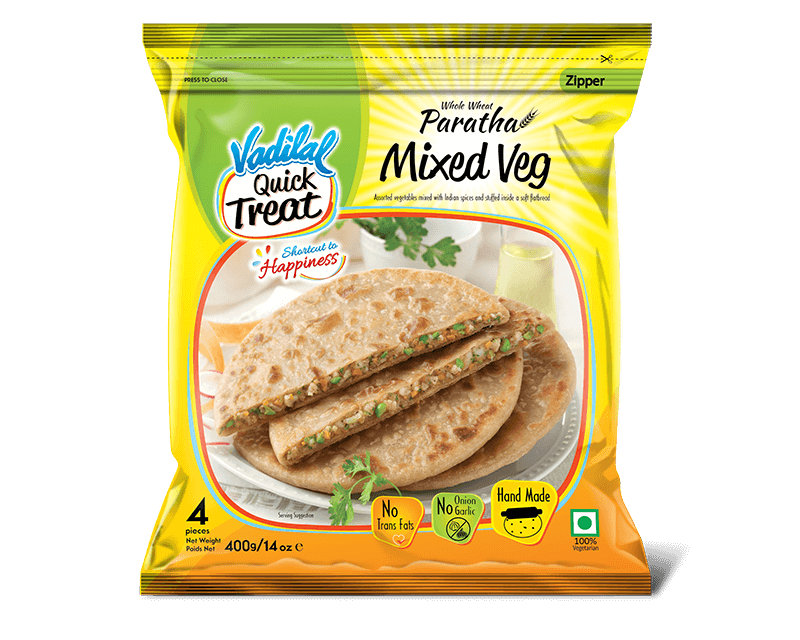 Vadilal Mixed Veg Paratha 4 pcs (14 oz)