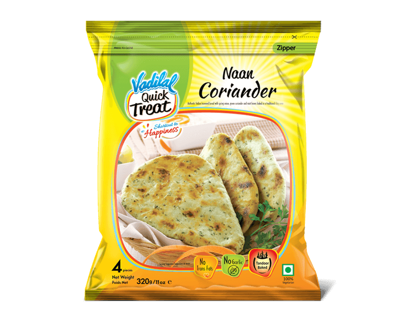 Vadilal Coriander Naan 4 pcs (11 oz)